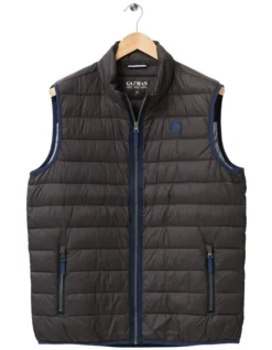 Lightweight Puffer Vest In Graphite -Urban Edge Clothing Sales 978389470 4 720x928