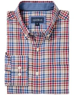 Easy Care Herringbone Check Shirt In Multi -Urban Edge Clothing Sales 978389830 4 720x928