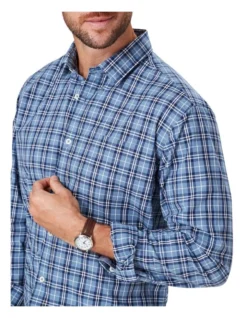 Casual Plaid Check Long Sleeve Shirt In Blue 6 Casual Plaid Check Long Sleeve Shirt In Blue -Urban Edge Clothing Sales 978390280 3 720x928