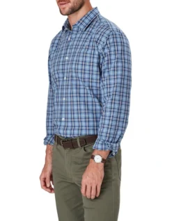 Casual Plaid Check Long Sleeve Shirt In Blue 7 Casual Plaid Check Long Sleeve Shirt In Blue -Urban Edge Clothing Sales 978390280 4 720x928