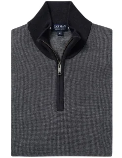 High Flex Half Zip Sweater In Grey -Urban Edge Clothing Sales 978392170 4 720x928