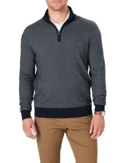 High Flex Half Zip Sweater In Navy