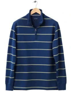 Half Zip Fleece Sweat In Navy -Urban Edge Clothing Sales 978394780 4 720x928