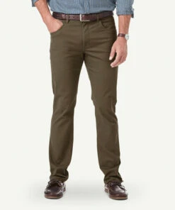 Stretch Bedford Cord Pants - Bison