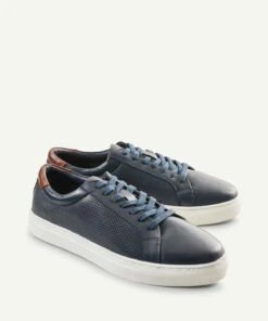 GAZMAN Ultralight Leather Sneakers - Navy -Urban Edge Clothing Sales FTWS21001 440 WEB 04
