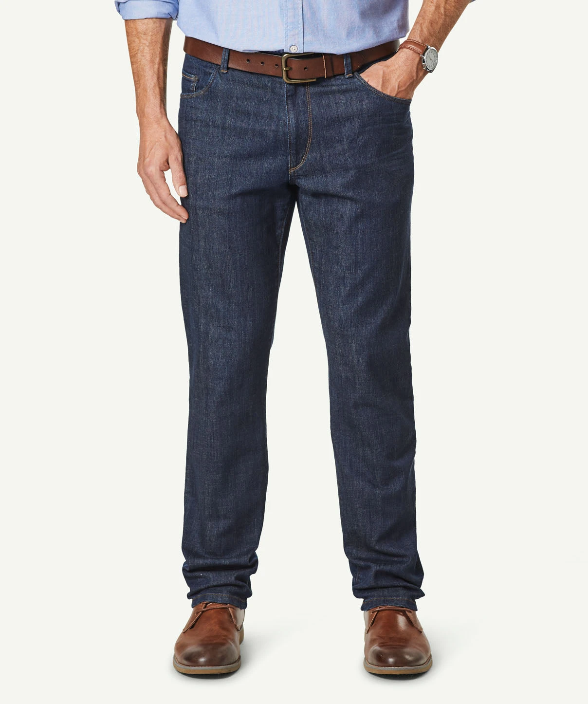 Straight Stretch Jeans - Dark Indigo 1 Straight Stretch Jeans - Dark Indigo