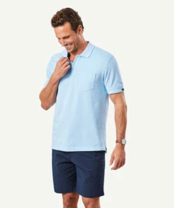 Oxford Pocket Polo Shirt - Sky Blue