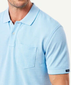 Oxford Pocket Polo Shirt - Sky Blue -Urban Edge Clothing Sales POLS22006 421 WEB 04