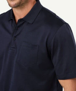 Mercerised Zigzag Polo - Midnight -Urban Edge Clothing Sales POLS22082 006 WEB 04
