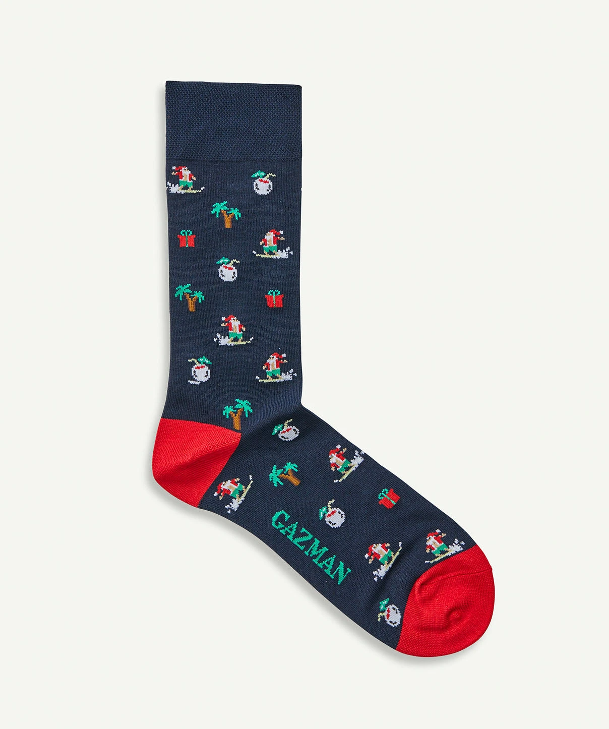 Non Tight Surfing Santa Sock - Navy 4 Non Tight Surfing Santa Sock - Navy - Image 4