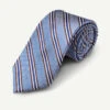 Silk Stripe Tie - Blue